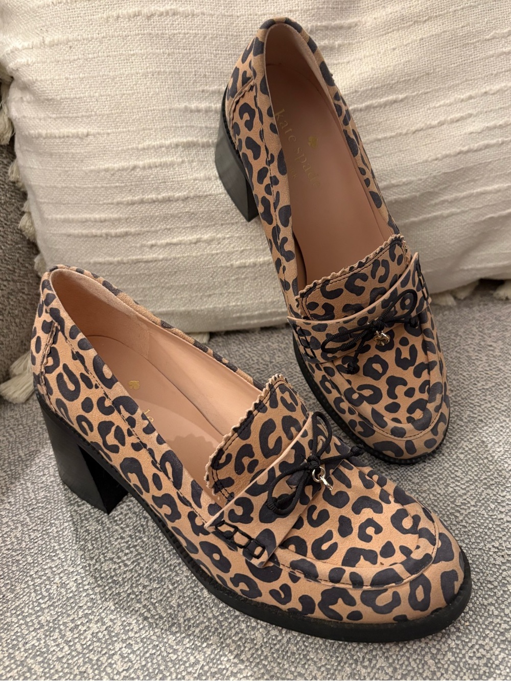 Kate Spade Leopard Print Block Heel Loafer ♠️